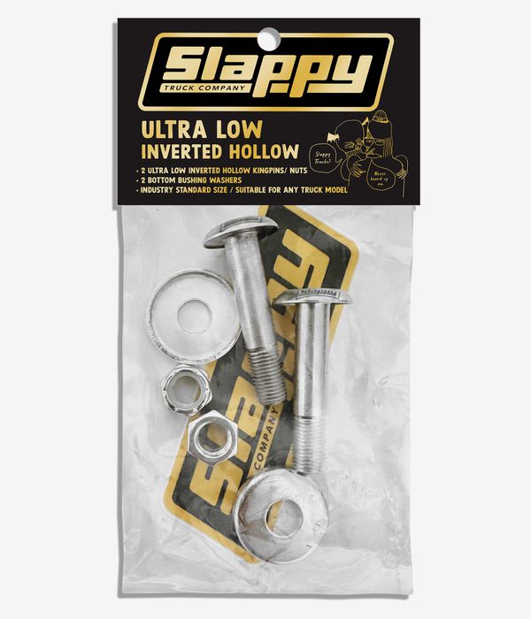 Slappy Inverted Ultra Low Hollow Kingpin 2er Pack (polished white gold)