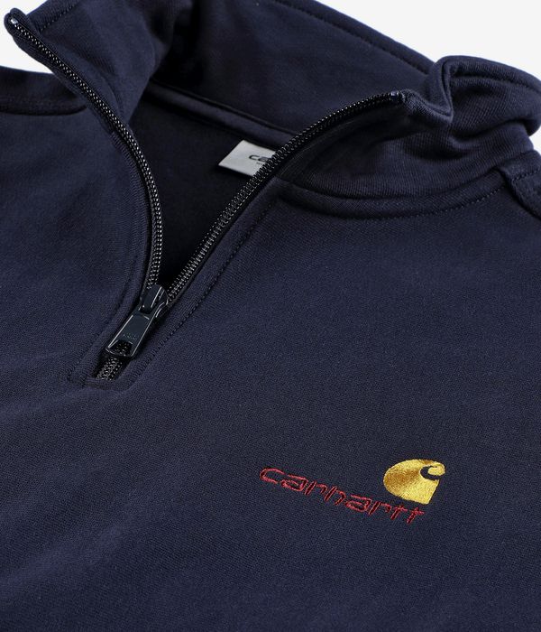 Carhartt WIP American Script Half Zip Sweatshirt (deep night)