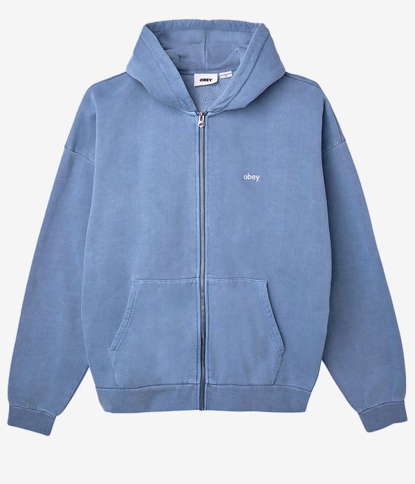 Obey Lowercase Pigment Zip-Hoodie (pigment coronet blue)