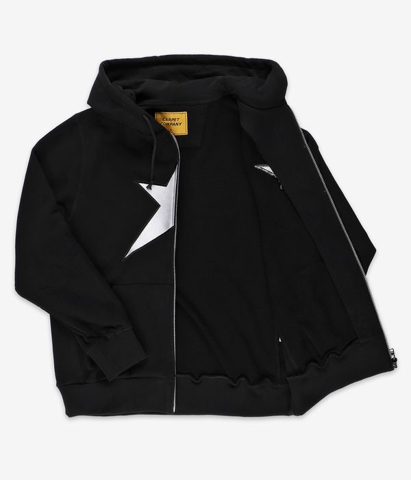 Shop Carpet Company C-Star Logo Zip-Hoodie (black) online | skatedeluxe