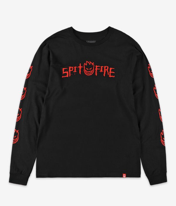 Spitfire Rough Scribble Bighead Longsleeve (black red)
