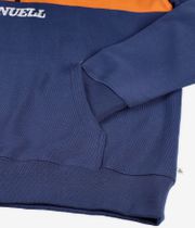 Anuell Ventor Organic Half Zip-Sweatshirt avec capuchon (navy warm brown)