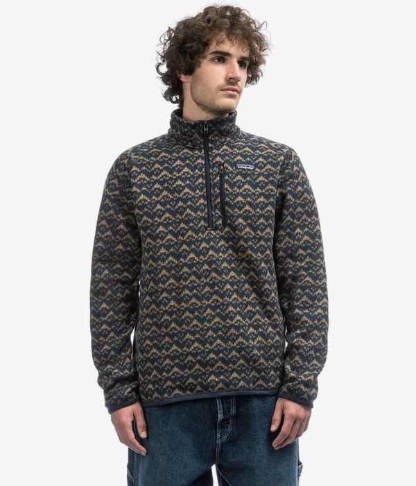 Shop Patagonia Better Sweater 1/4 Jacket (mountain peak new navy) online