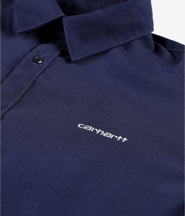 Carhartt WIP Module Script Arlington Chemise (air force blue white rigid)