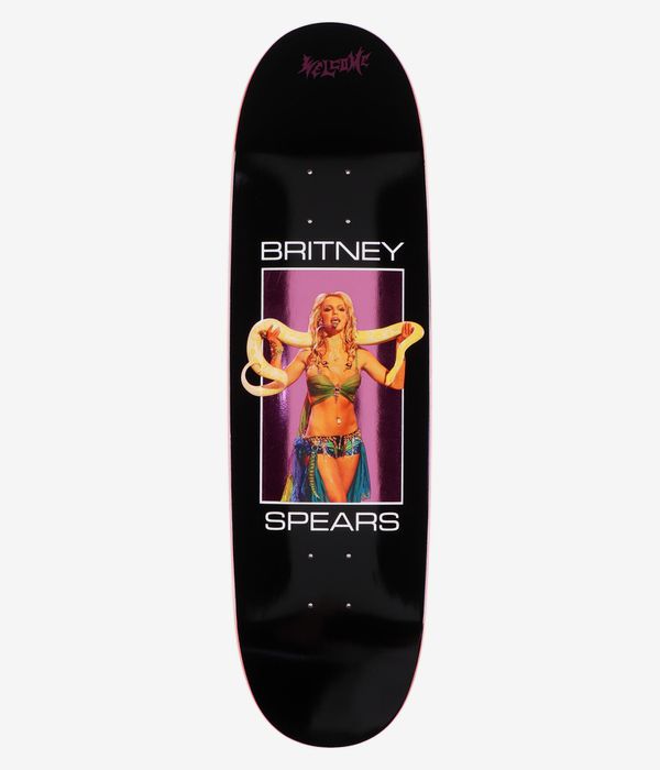 Welcome x Britney Snake 8.8" Skateboard Deck (black pink foil)