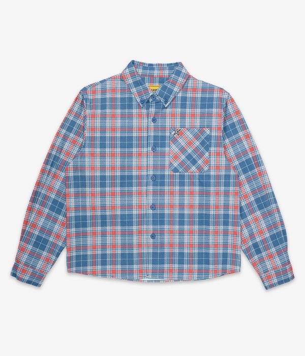 Carpet Company Plaid Denim Button-Up Shirt (baby blue)