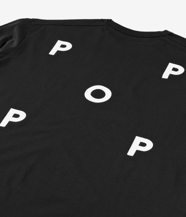 Pop Trading Company Logo Longues Manches (black white)
