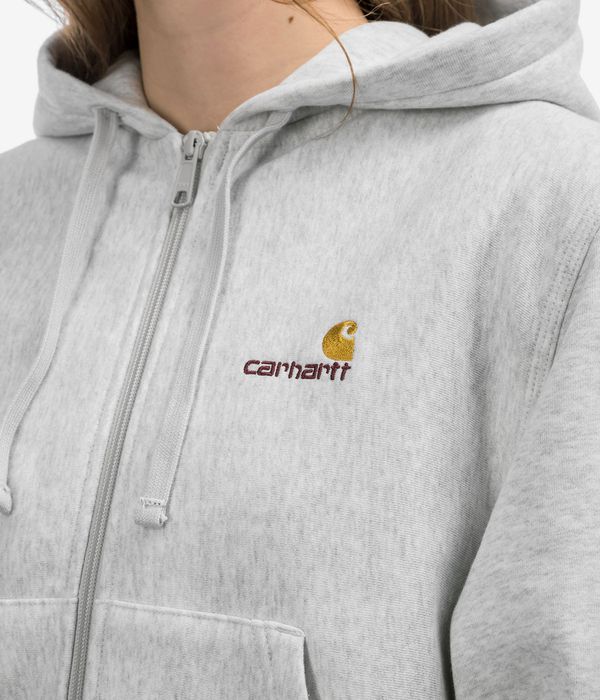 Carhartt WIP W' HD American Script Zip-Sweatshirt avec capuchon women (ash heather)
