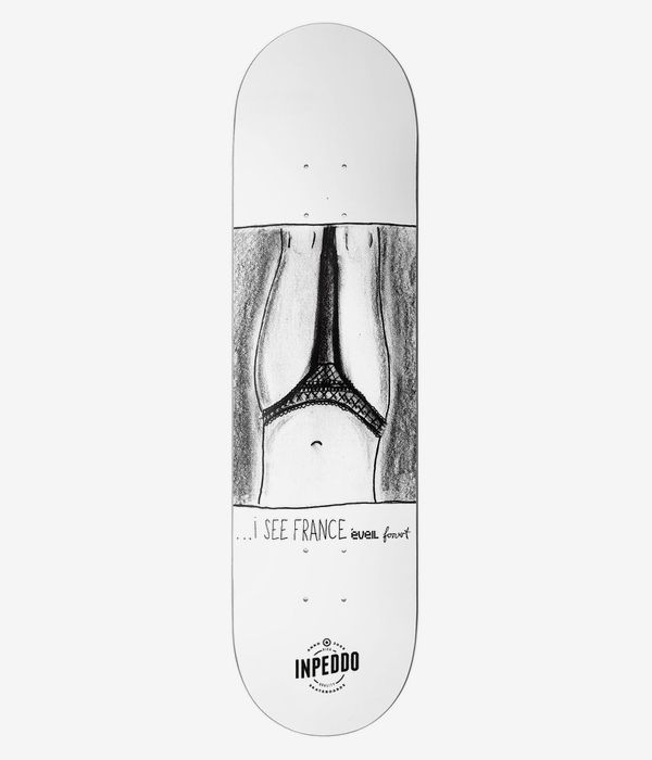 Inpeddo x Forvert France 8" Skateboard Deck (white)
