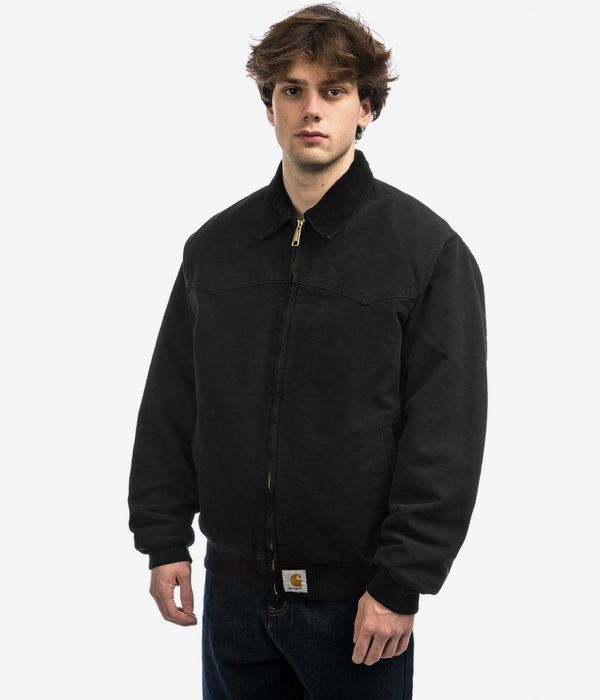 Shop Carhartt WIP OG Santa Fe Organic Dearborn Jacket (black black