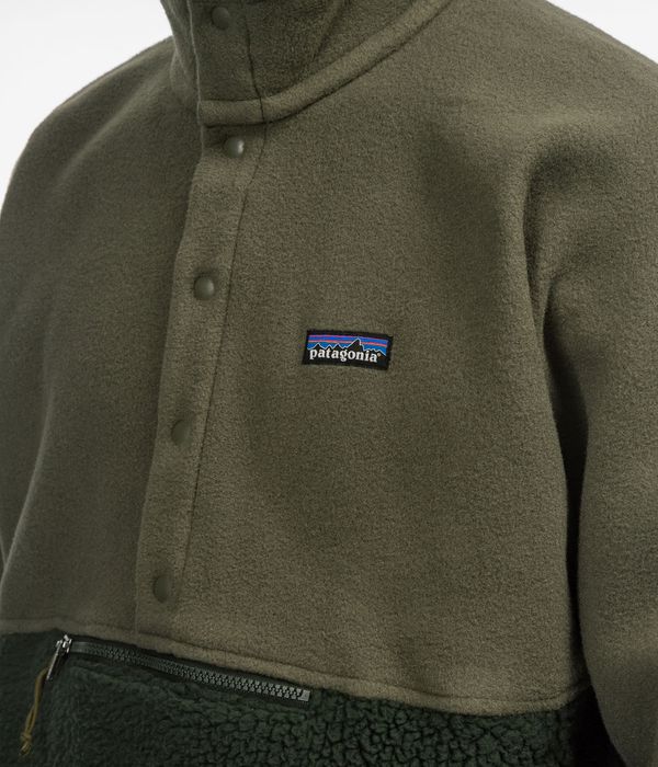 Patagonia Retro Pile 1/2 Snap Jacke (old growth green)