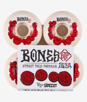 Bones STF Happiness V5 Ruote (white red) 54mm 103A pacco da 4