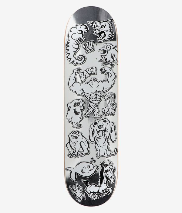 Baker Peterson Calamities Twin 8.38" Planche de skateboard (blach white)