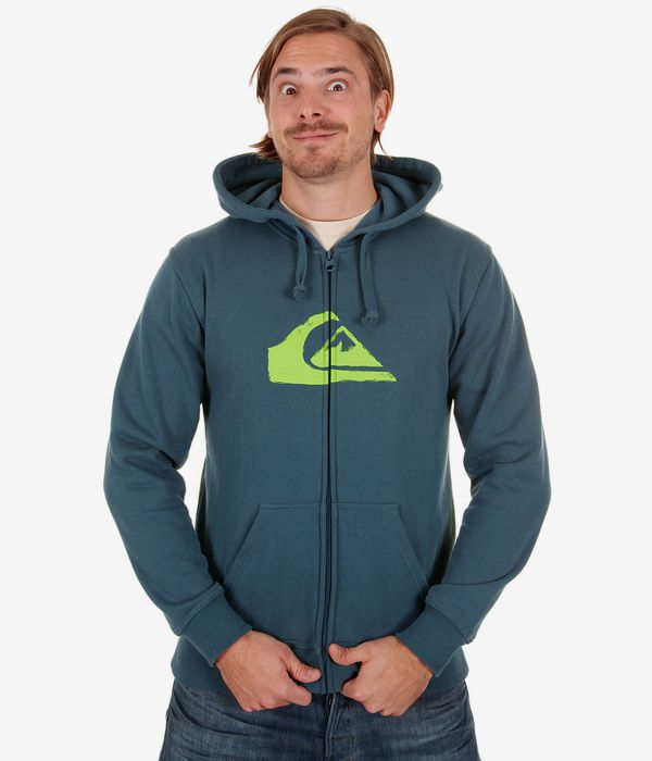 Quiksilver Corporate Logo Zip-Hoodie (indian teal)