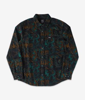 RVCA Freeman Cord Print II Shirt (hunter green paisley)