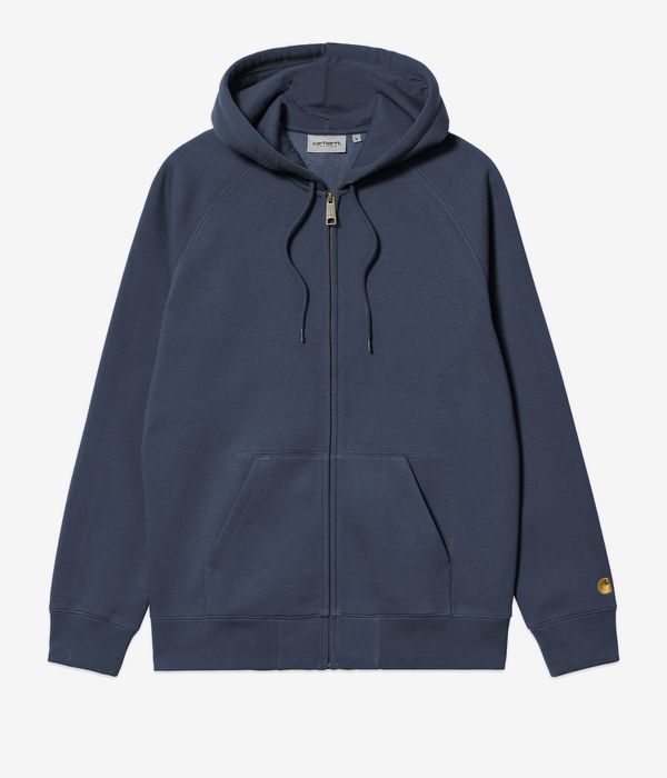 Carhartt WIP Chase Zip-Hoodie (dusky blue gold)