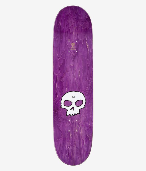 Zero Team Single Skull 8.5" Skateboard Deck (black white)