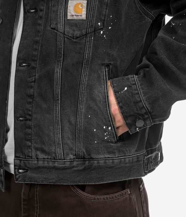 Carhartt WIP Helston Jacket (black destroy wash splatter)
