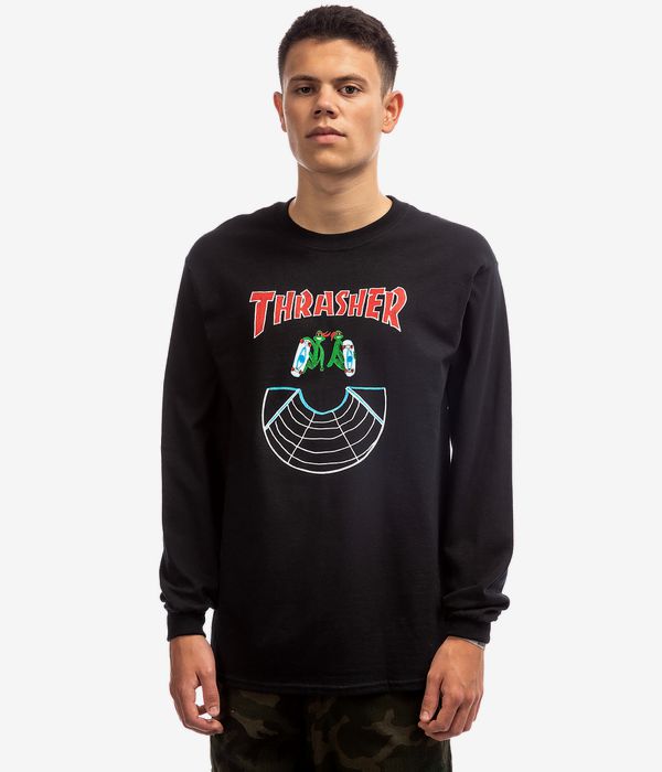 Thrasher Doubles Top z Długim Rękawem (black)