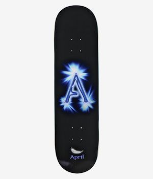 April A Logo 8.25" Skateboard Deck (black blue)
