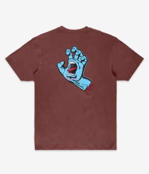 Santa Cruz Screaming Hand Chest T-Shirt (sepia brown)
