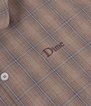 Dime Plaid Button Up Shirt (brown)