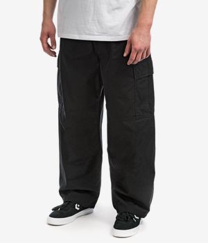 Carhartt WIP Cole Cargo Pant Lane Poplin Pantaloni (black stone washed)
