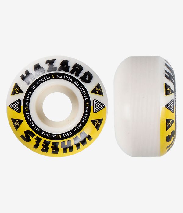 Madness Hazard Melt Down Radial Wheels (white yellow) 51mm 101A 4 Pack
