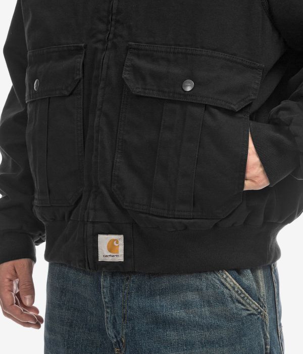 Carhartt WIP Stanton Deerfield Giacca (black stone washed)