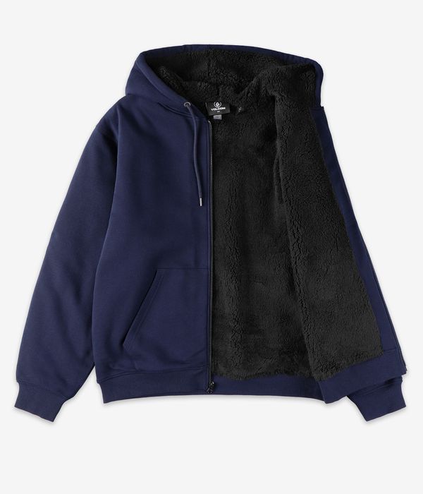 Volcom Single Stone Lined Zip-Sweatshirt avec capuchon (marine)