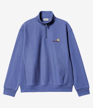 Carhartt WIP America Script Half Zip Felpa (blue iris)
