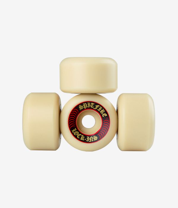 Spitfire Formula Four Lock Ins Wheels (white red) 53mm 101A 4 Pack