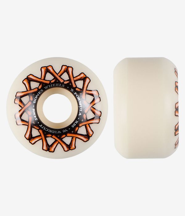 Bones X Formula V6 Wheels (white orange) 54 mm 95A 4 Pack