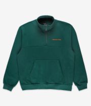 Brixton Embroidered Heavy Weight Half-Zip Sweatshirt (deep emerald)