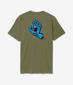 Santa Cruz Screaming Hand Chest T-Shirt (deep olive)
