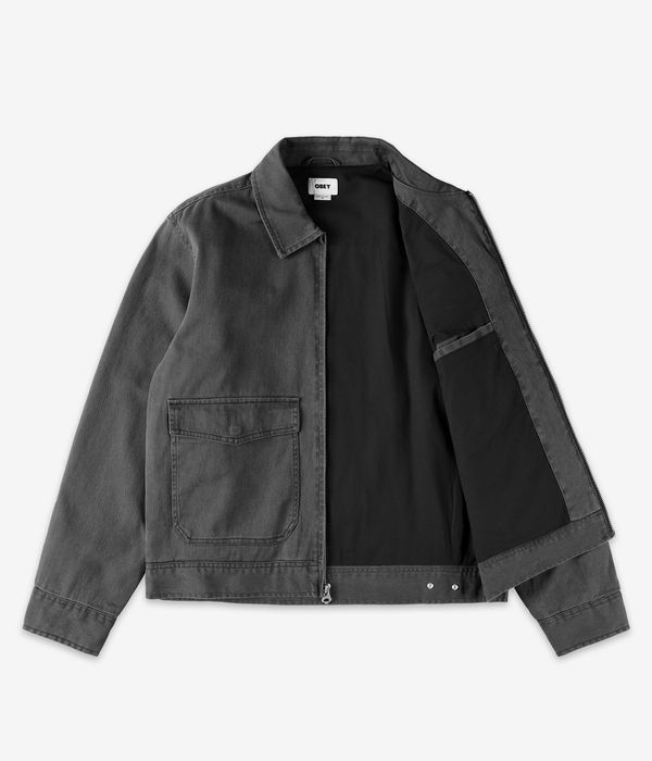 Obey Walter Work Veste (black faded wash)