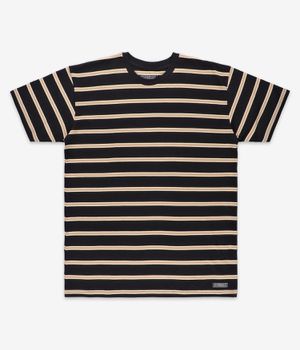 skatedeluxe Striped Organic T-Shirty (black banana)