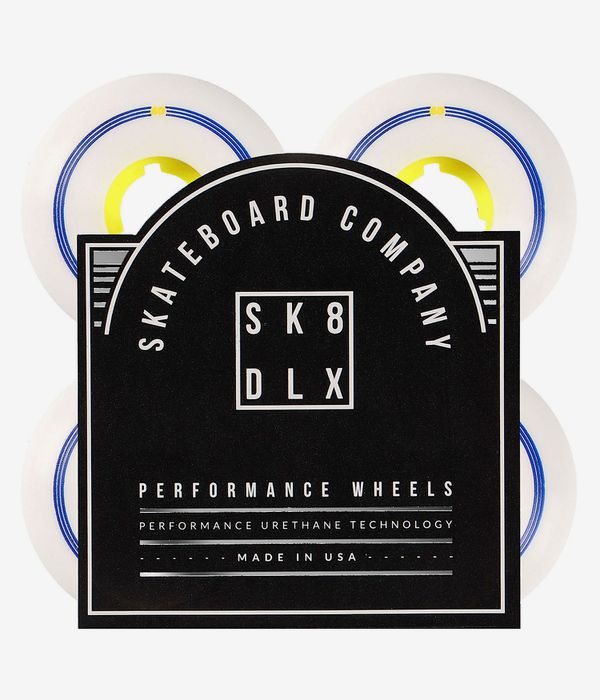 skatedeluxe Retro Conical Wheels (white yellow) 60mm 100A 4 Pack
