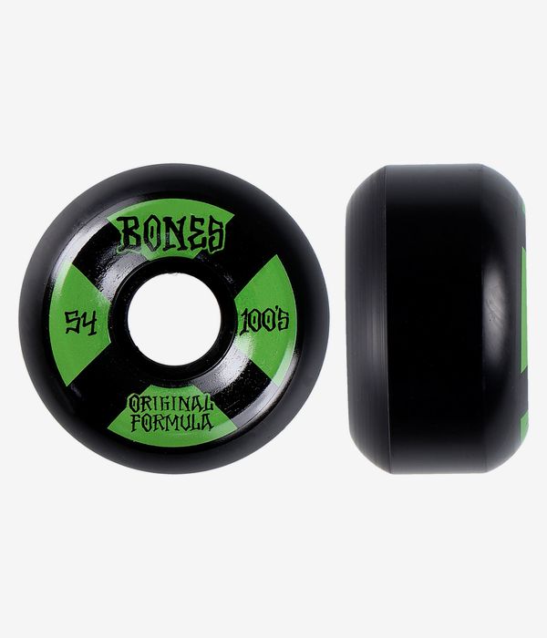 Bones 100's-OG #4 V5 Rouedas (black green) 54mm 100A Pack de 4
