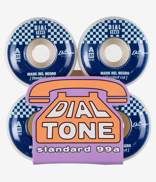 Dial Tone Del Negro Capitol Standard Wheels (white blue) 55mm 101A 4 Pack