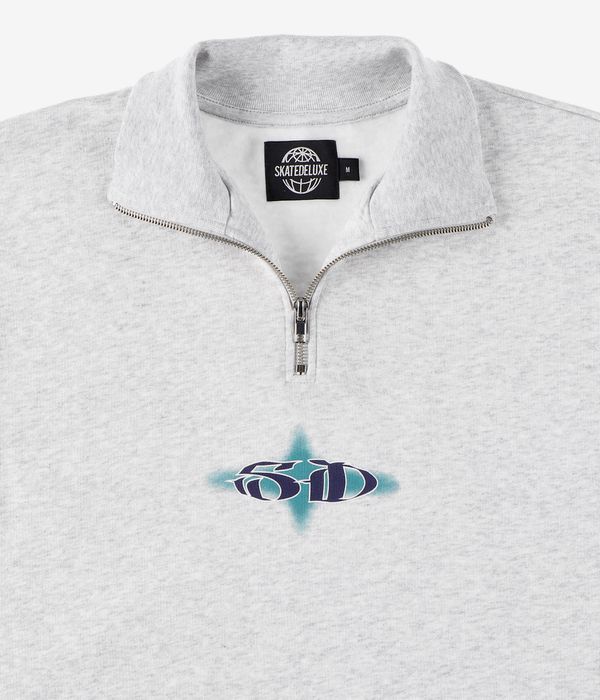 skatedeluxe SD Half Zip Sweatshirt (heather white)