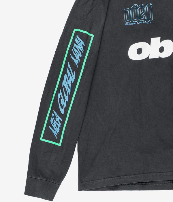 Obey Mega Global Mania Longsleeve (pigment true vintage black)