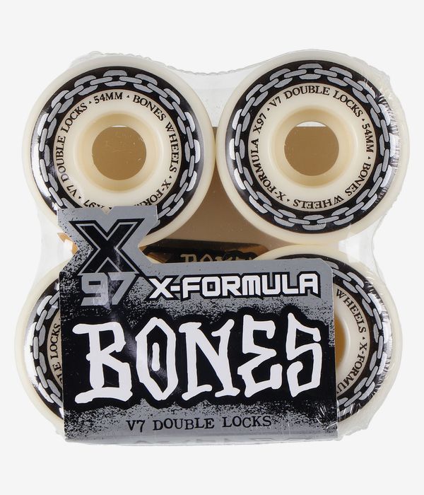Bones X Formula V7 Double Locks Annuals Ruote (offwhite) 54 mm 97A pacco da 4