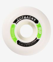 Flip Cutback Wheels (white green) 54mm 99A 4 Pack