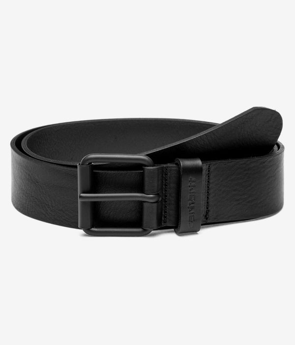 Carhartt WIP Script Leather Gürtel (black black) online kaufen | skatedeluxe