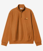 Carhartt WIP American Script Half Zip Sweatshirt (sienna)