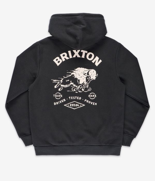 Brixton Charging Buffalo Hoodie (washed black)