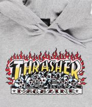 Thrasher Krak Skulls sweat à capuche (heather grey)