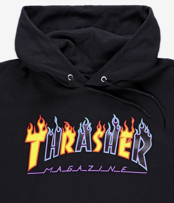 Thrasher Double Flame Hoodie (black)