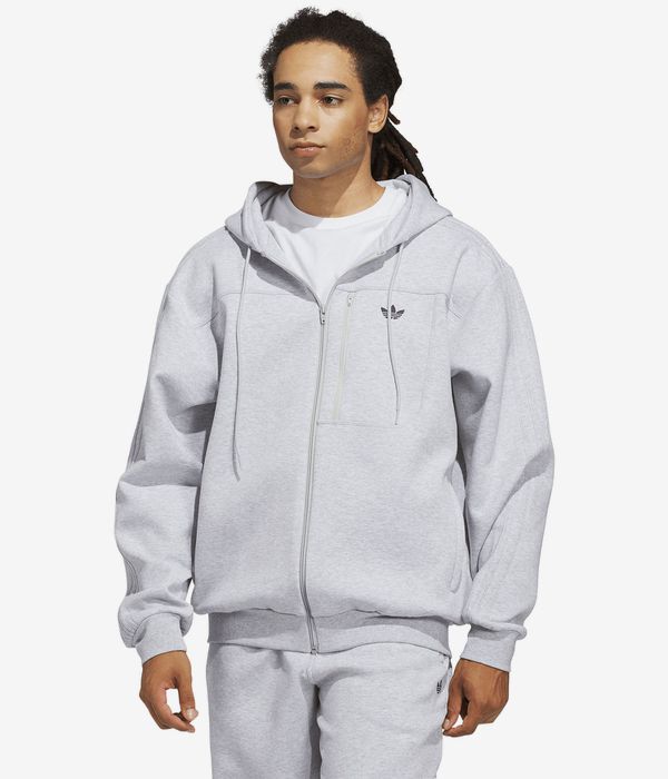 adidas Tech Fleece Jacke (light grey heather black)